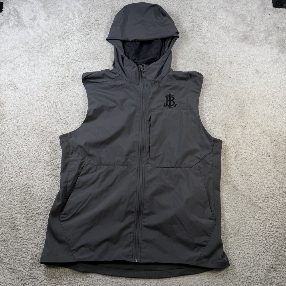 Arc'teryx Vest Men XL Grey A2B Comp Gore-Tex Infinium Hooded Reflective Full Zip